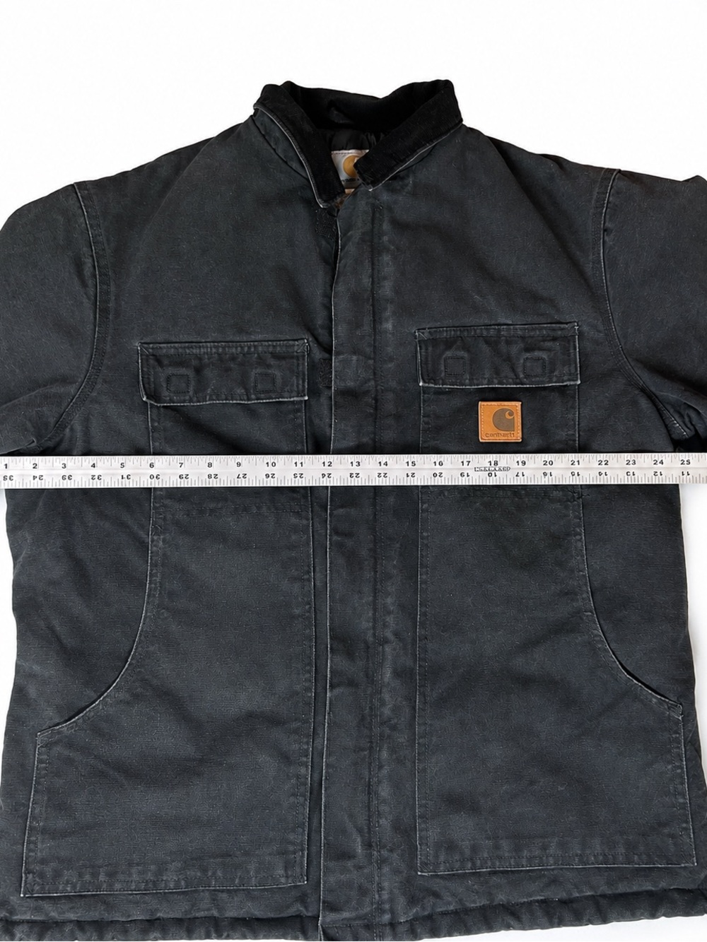 Vintage Carhartt C26 BLK Arctic Duck Traditional Coat Jacket Men's L Reg Black - Picture 3 of 11